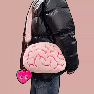 Pink Brain Shoulder Bag