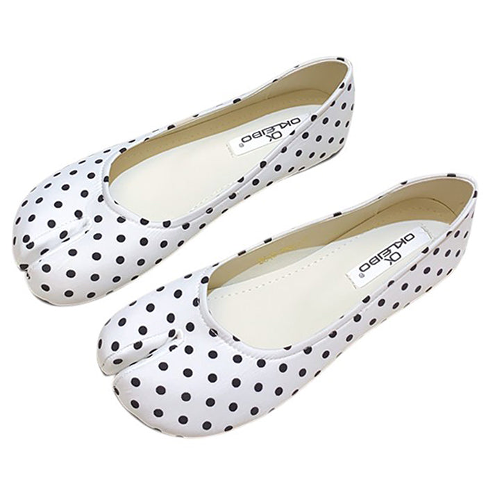 Polka Dot Tabi Ballet Flats