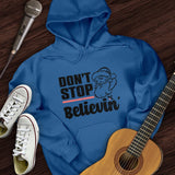 Don't Stop Believing Santa Hoodie