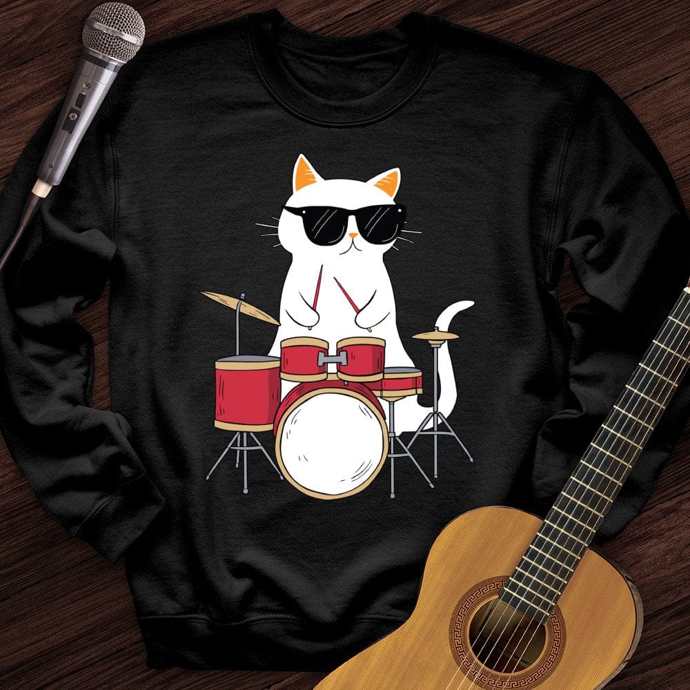 Drummer Cat Crewneck