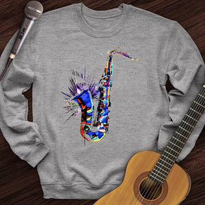 Blue Jazz Sax Crewneck