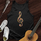 Christmas Treble Clef Tank Top