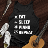 Eat, Sleep, Piano, Repeat Tank Top