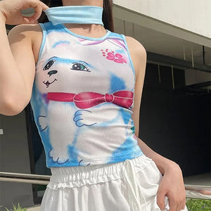 Puppy Y2K Aesthetic Tank Top