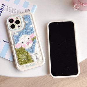 Sheep Embroidered iPhone Case