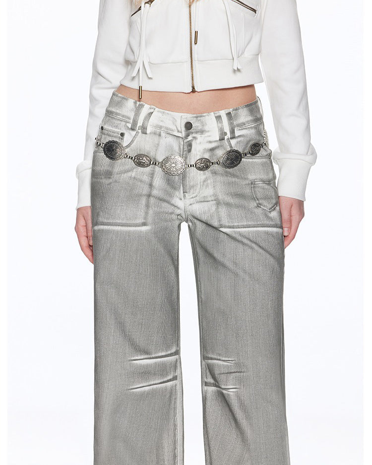 High Fashion Silver Jeans