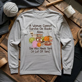 Books & Yarn Lover Long Sleeve T-shirt