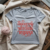 Crochet And Christmas Movie Lady V-neck