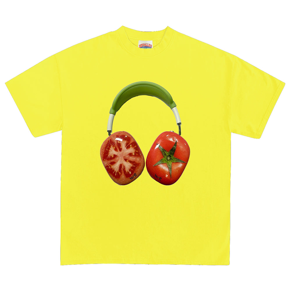 Tomato Headphones Graphic T-Shirt