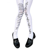 Treble Clef Print Tights