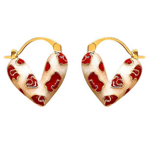Flirty Baby Vintage Heart Earrings