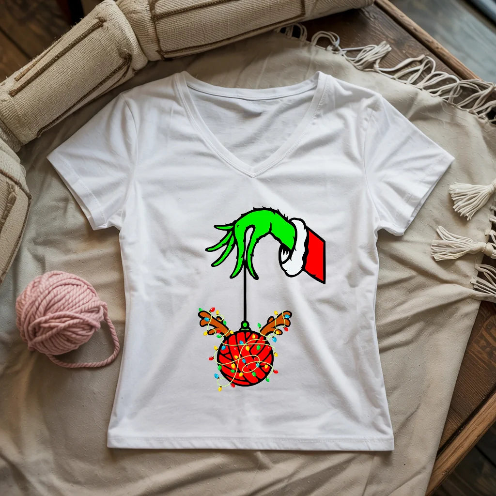 Hook the Halls Lady V-neck