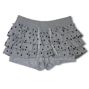 Star Girl Ruffled Mini Skirt