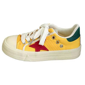 Yellow & Red Star Sneakers
